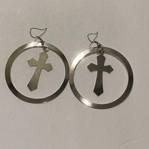New cross earrings light weight